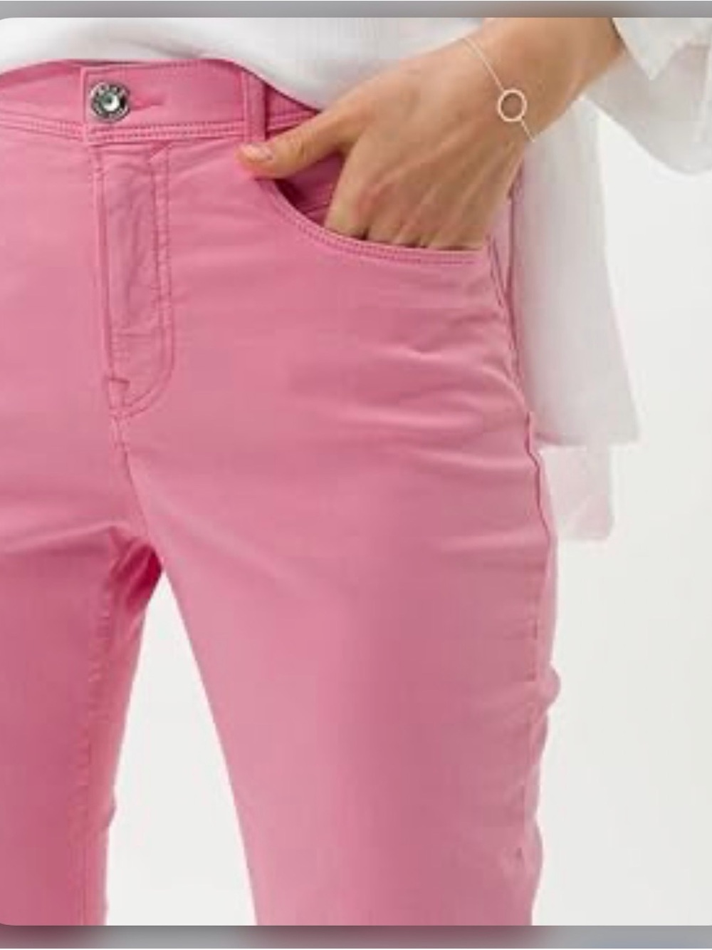 J Brand Pink Skinny High Waist Jeans Pants, Size 31 Cotton Blend Pale Water